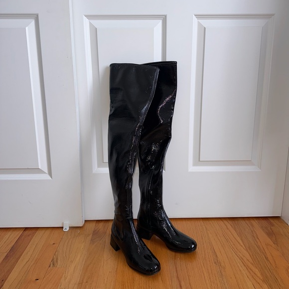 NEW Prada over the knee patent leather boots - Picture 6 of 10